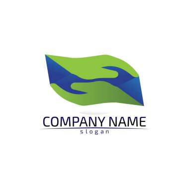 El ve vektör logosu ve semboller şablon uygulamaları yardım