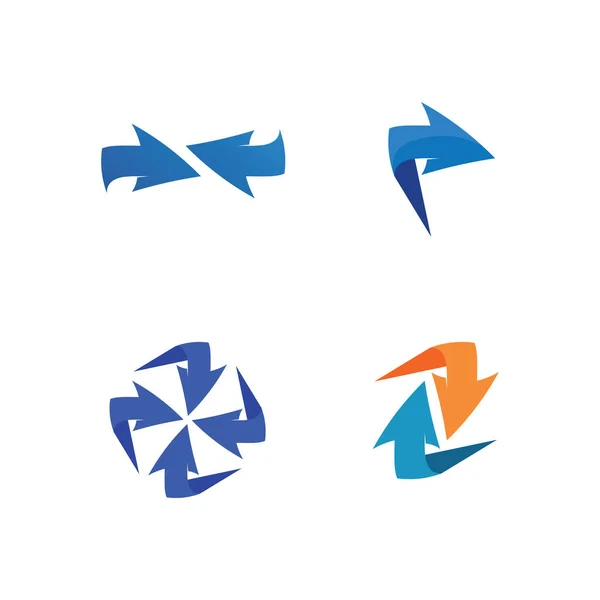 Icono Ilustración Vector Flechas Logo Diseño Plantilla — Archivo Imágenes Vectoriales