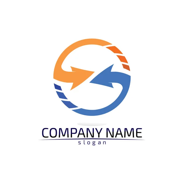 화살표 일러스트 아이콘 Logo Template Design — 스톡 벡터