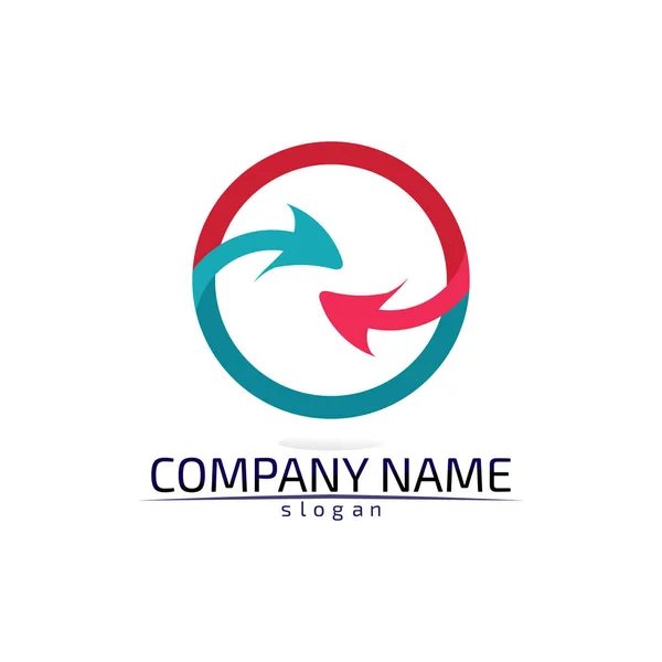 화살표 일러스트 아이콘 Logo Template Design — 스톡 벡터