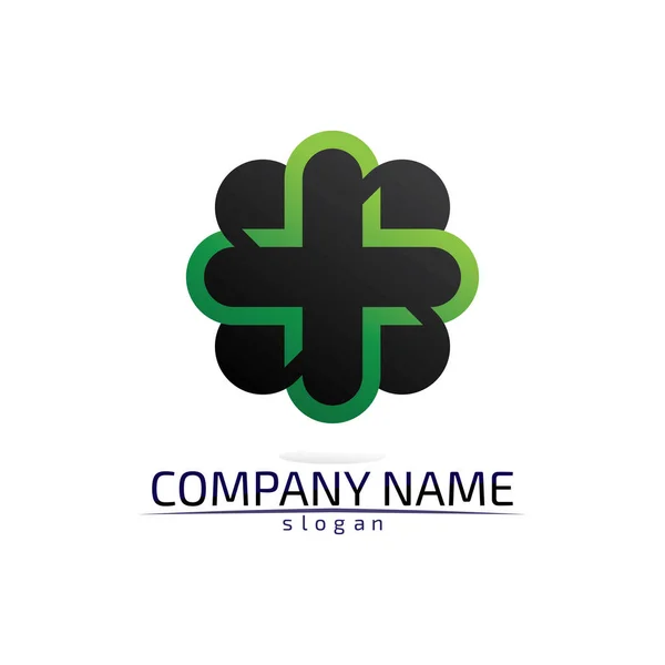 Logo Logo Pielęgnacji Dłoni Wektor Ikona Busines — Wektor stockowy