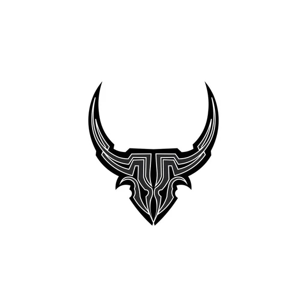 Bull Logo Corno Simboli Modello Icone App — Vettoriale Stock