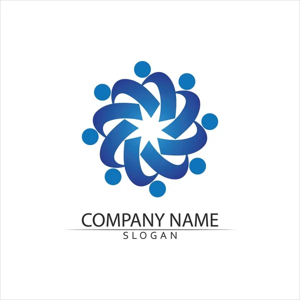 Community People Care Logo Symbols Templat — Stock Vector
