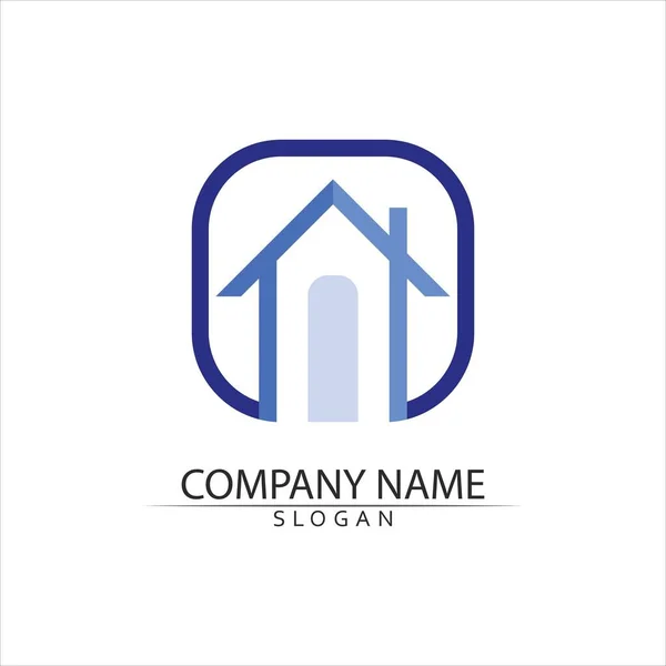 Real Estate Home Buildings Logo Icons Templat — Stock Vector