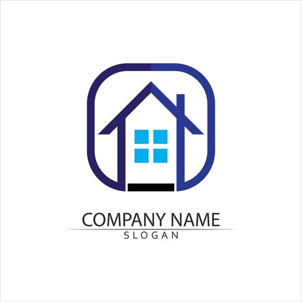 Immobiliare Case Logo Icone Templat — Vettoriale Stock