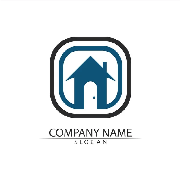 Immobiliare Case Logo Icone Templat — Vettoriale Stock