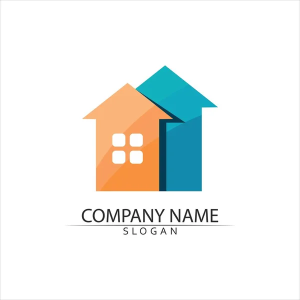 Immobiliare Case Logo Icone Templat — Vettoriale Stock