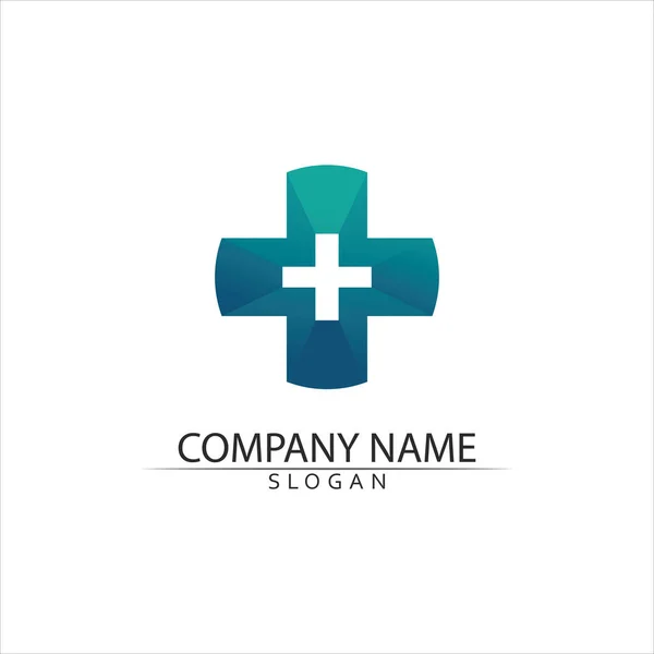 Logo Nemocnice Symboly Šablony Ikony App — Stockový vektor