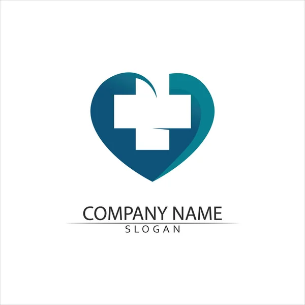 Λογότυπο Νοσοκομείου Και Εικονίδια Πρότυπο Συμβόλων App — Διανυσματικό Αρχείο
