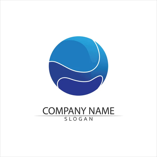 Goccia Acqua Logo Template Disegno Vettoriale Illustrazione — Vettoriale Stock