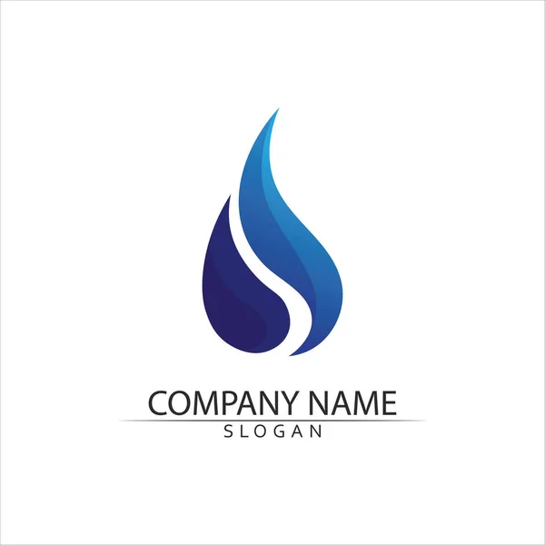 Water Drop Logo Template Vector Illustration Design — Stock Vector