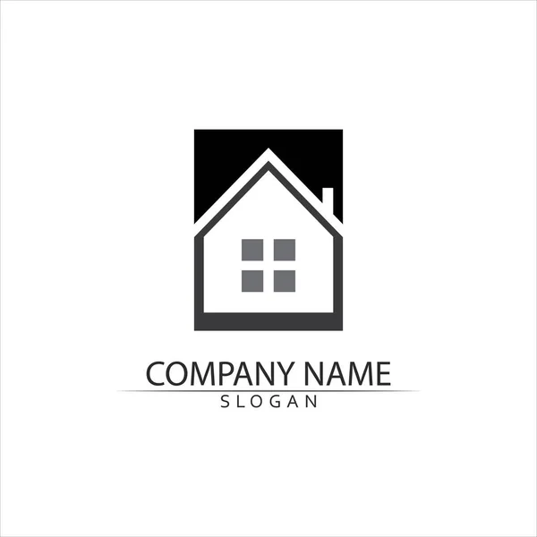 Real Estate Home Buildings Vector Logo Icons Template — Stock Vector