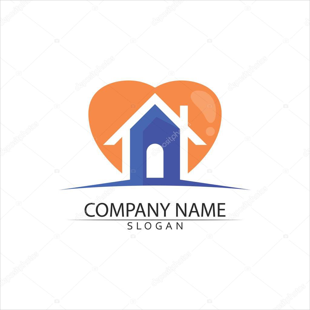 Real estate and home buildings logo icons templat