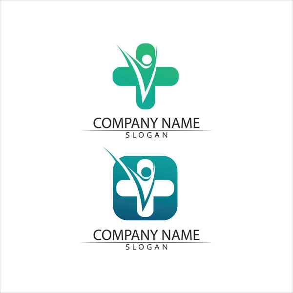 Carácter Humano Logotipo Signo Ilustración Vector Diseño — Vector de stock