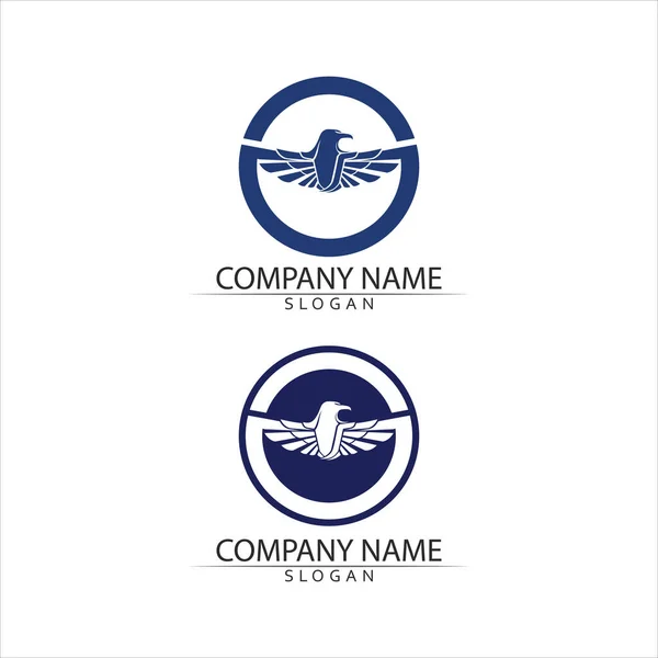 Falcon Logo Template Vector Illustration Design — Stock Vector