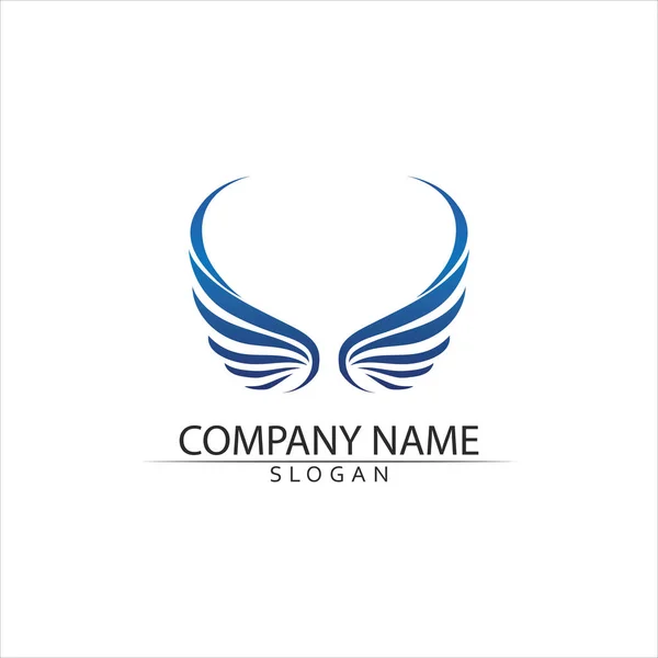 Symbole Logo Aile Noire Pour Designer Professionnel — Image vectorielle