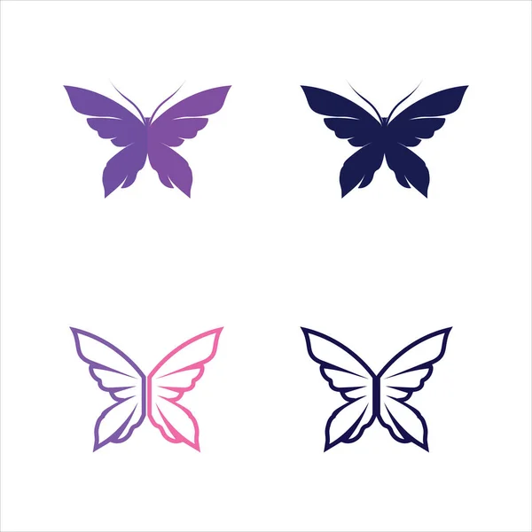 Ομορφιά Πεταλούδα Διάνυσμα Σχέδιο Εικονίδιο — Διανυσματικό Αρχείο