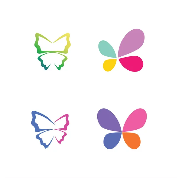 Design Icône Papillon Vecteur Beauté — Image vectorielle