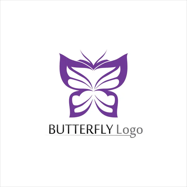 Beauty Butterfly Vector Icoon Ontwerp — Stockvector