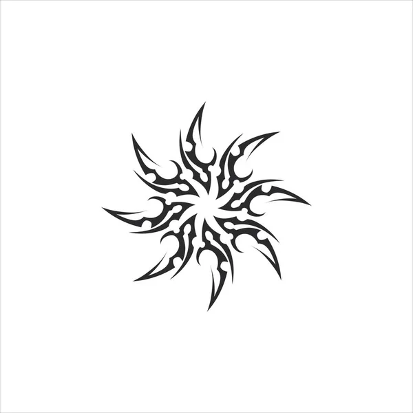 Tribal Clásico Negro Icono Tatuaje Étnico Logotipo Diseño Ilustración — Archivo Imágenes Vectoriales