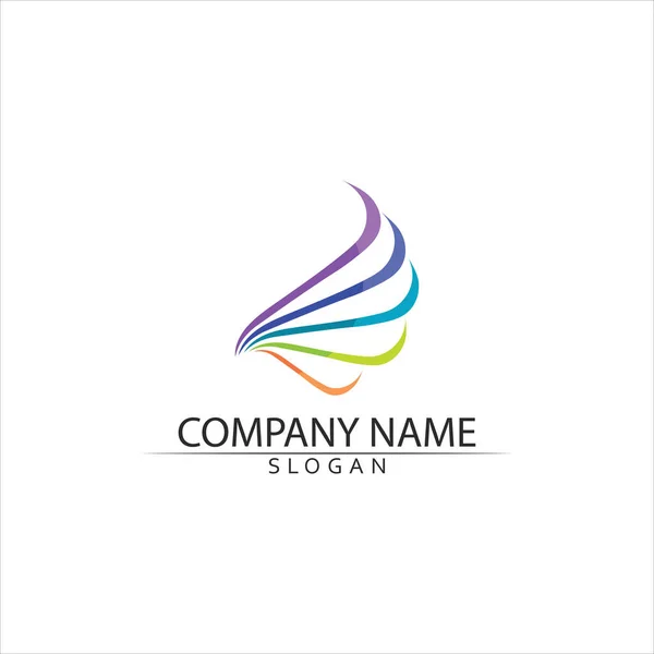 Símbolo Logotipo Asa Preta Para Designer Profissional — Vetor de Stock