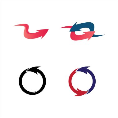 Ok vektör illüstrasyon simgesi Logo Şablonu tasarımı