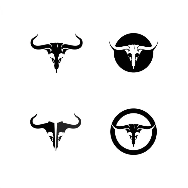 Буйвол Рог Буйвол Логотип Шаблон Символов Приложения Иконки — стоковый вектор