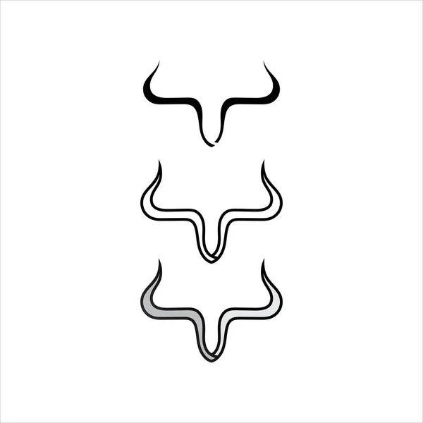 Bull Hoorn Buffel Logo Symbolen Sjabloon Pictogrammen App — Stockvector