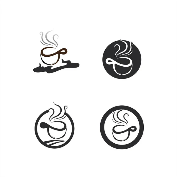 Kaffeetasse Logo Template Vektor Icon Design — Stockvektor