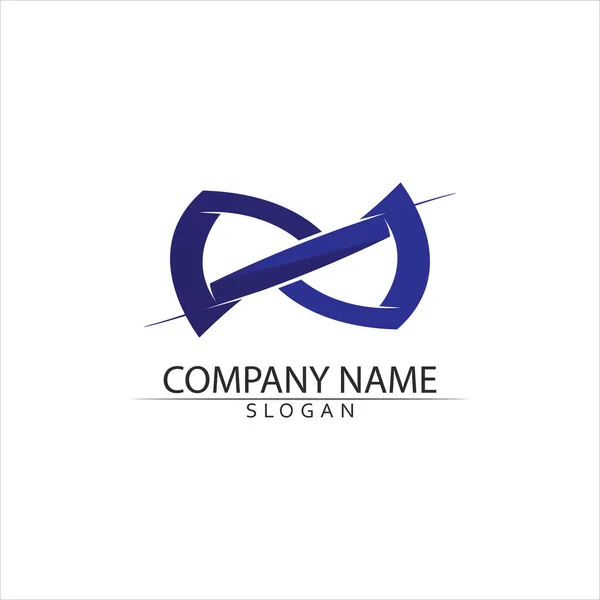 Infinity Design Illustrazione Icona Vettoriale Logo Template Design — Vettoriale Stock