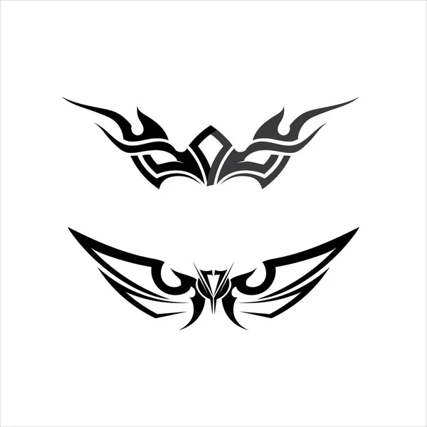 Stam Klassiker Svart Etnisk Tatuering Ikon Vektor Illustration Design Logotyp — Stock vektor