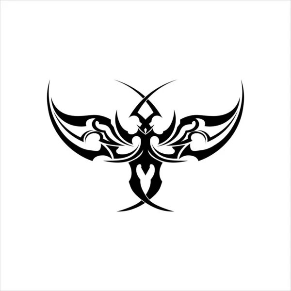Törzsi Klasszikus Fekete Etnikai Tetoválás Ikon Vektor Illusztráció Design Logó — Stock Vector