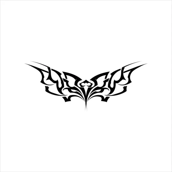 Logotipo Design Ilustração Vetor Ícone Tatuagem Tribal Clássico Preto Étnico — Vetor de Stock