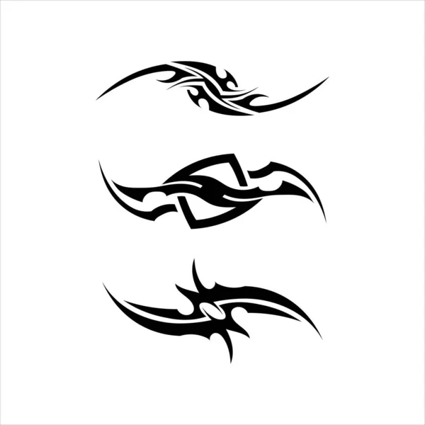 Logo Conception Illustration Vectorielle Icône Tatouage Ethnique Tribal Classique Noir — Image vectorielle