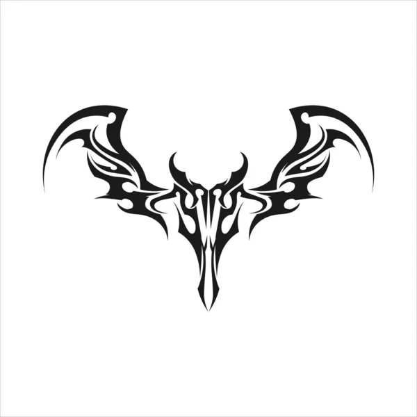 Logotipo Design Ilustração Vetor Ícone Tatuagem Tribal Clássico Preto Étnico — Vetor de Stock