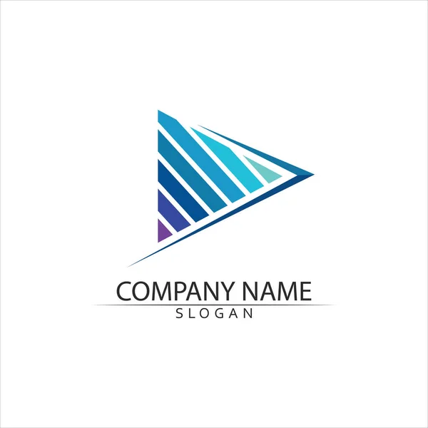 화살표 일러스트 아이콘 Logo Template Design — 스톡 벡터