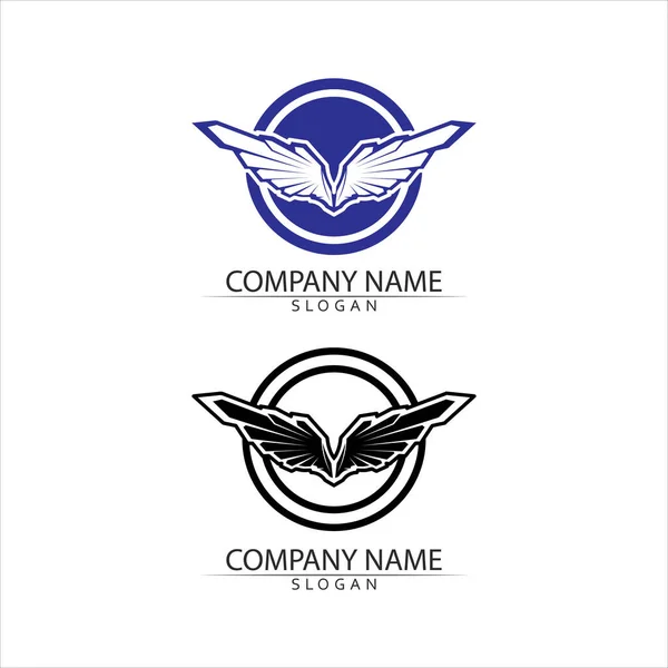 Falcon Logo Plantilla Vector Ilustración Diseño — Archivo Imágenes Vectoriales