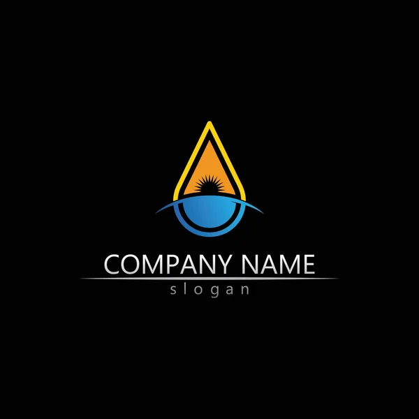 Water Drop Logo Template Vector Illustration Design — Stock Vector