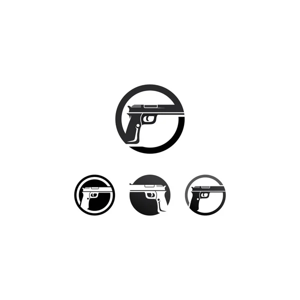 Logotipo Arma Soldado Exército Atirador Tiro Vetor Design Ilustração Militar —  Vetores de Stock