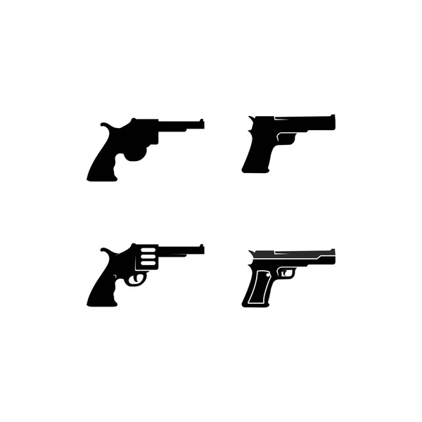 Pistola Logo Ejército Soldado Francotirador Disparo Vector Diseño Ilustración Militar — Vector de stock