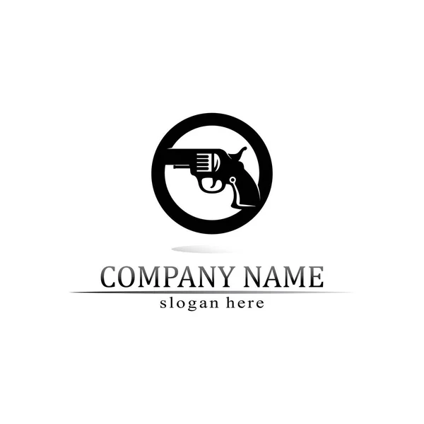 Wapen Logo Leger Soldaat Sniper Schot Vector Ontwerp Illustratie Militaire — Stockvector