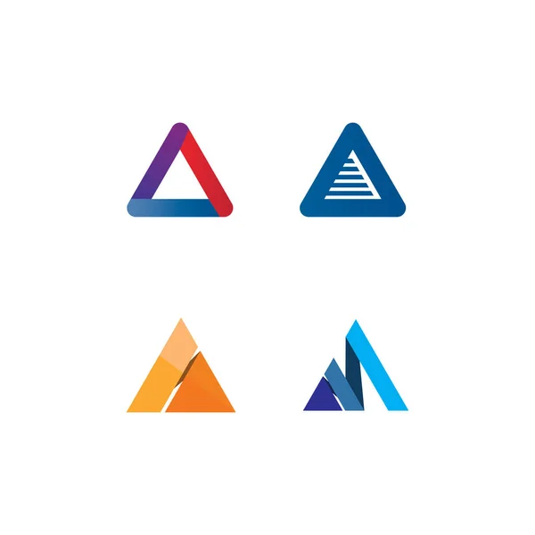 Driehoek Piramide Logo Ontwerp Vector Symbool Egyptische Logo Business — Stockvector