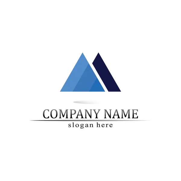 Triangle Pyramid Logo Design Vector Symbol Egyptian Logo Business — Stock Vector