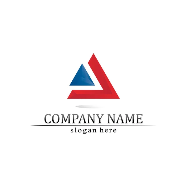 Üçgen Piramit Logo Tasarımı Vektör Sembolü Mısırca Logo Işi — Stok Vektör