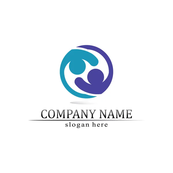 Logo Business Technology Circle Logo Symbols Vector Design Graphic — Stock Vector