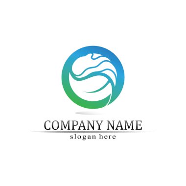 Ağaç yaprağı vektörü ve yeşil logo tasarımı dostane kavram 