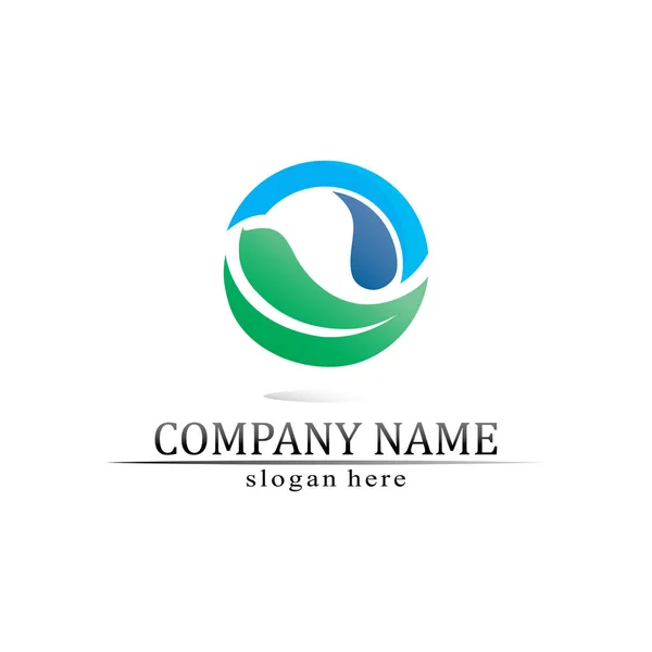 Treradvektor Miljøvennlig Utforming Grønn Logo – stockvektor