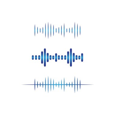 Ses dalgaları vektör çizim şablonu