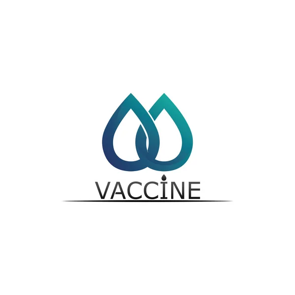 Aşı logosu tıbbi vektör antibiyotik aşılama virüs aşısı, tasarım ve sağlık hizmetleri için illüstrasyon