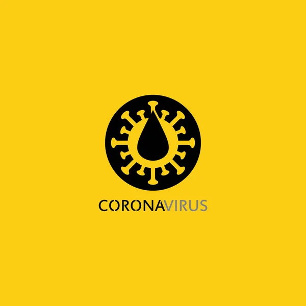 Virus Corona Virus Logo Virus Vector Vaccin Logo Infección Bacterias — Archivo Imágenes Vectoriales